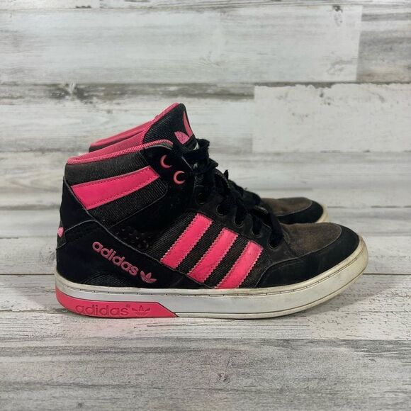 Adidas Other - Adidas Kids Girls Hoops Mid Top Lace Up Sneaker Shoes Hot Pink US 4